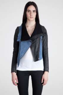 Yigal Azrouel Denim Leather Jacket for women  