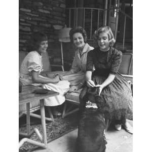  Mrs. Richard M. Nixon with Her Daughters Julie and Patricia 