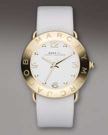 Y0Q3H MARC by Marc Jacobs Round Watch, White