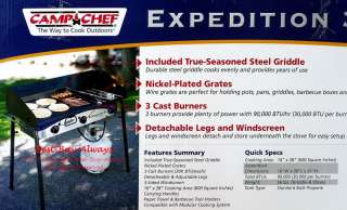 Camp Chef Expedition 3X 3 Burner Camp Stove BRAND NEW  