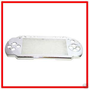 New FRONT FACEPLATE SHELL CASE FOR SONY PSP 1000 SILVER  