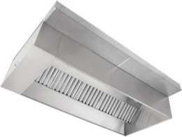 commercial kitchen hood 4ft long wall canopy hood with front supply 