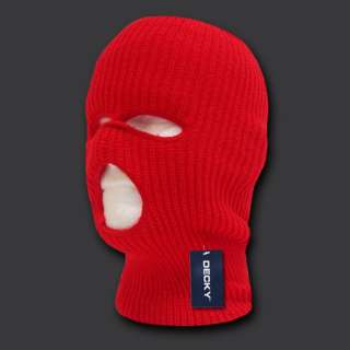 New RED 3 Hole TACTICAL Face MASK Balaclava Beanie Knit CAP Knitted 