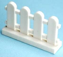 NEW* 10 Lego WHITE PICKET Fence Train Castle 1x4x2  