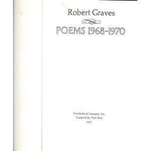 Robert Graves Poems 1968   1970 Robert Graves Books