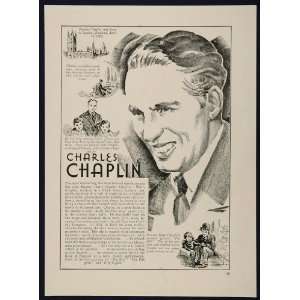 1933 Charlie Chaplin Ruth Chatterton Actor Movie Star   Original Print