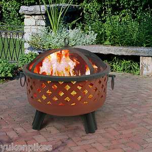 Baton Rouge Outdoor Patio Wood Fireplace Fire Pit CLAY  