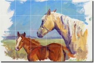 McDonald Horses Equine Art Decor Ceramic Tile Mural  