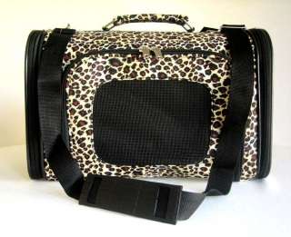 16 M/L Pet Luggage/Carrier Dog/Cat Travel Bag Purse Brown Leopard 