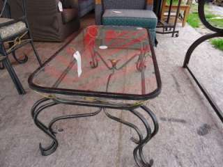 Glass Top Outdoor Coffee Table  