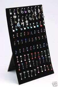 15 90 Pc Black Velvet Body Jewelry Displays 1350 Pieces  