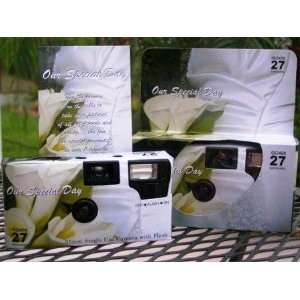  10 Pack Calla Lily Disposable Wedding Cameras in Matching 