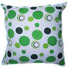 EA03 Green Lime Circle Polka Dot Linen Cushion/Pillow/Throw Cover 