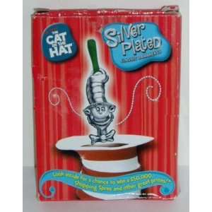 The CLASSIC CAT Silver Plated Dr Seuss Cat in the Hat Ornament   2003 