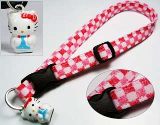 Pink Check Safety Cat Kitten Collar +BLUE Pet Charm  