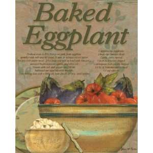  Kitchen Recipes Baked Eggplant by Grace Pullen. Size 8.00 