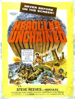 HERCULES UNCHAINED Movie Poster Sci Fi Mythology  