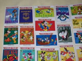 Disney Mickey World Tour Rare Trading Cards Lot 32 MINT  