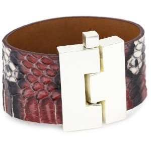  Leighelena Jigsaw Scarlet Cobra Cuff Bracelet Jewelry