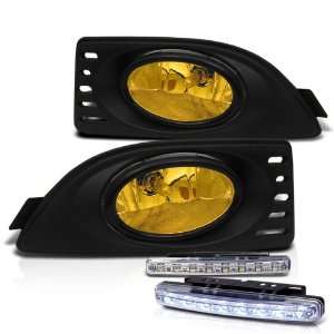   RSX Dc5 Fog Lights Lamps + Switch + Bulbs + Harness + 8 LED Bumper Fog