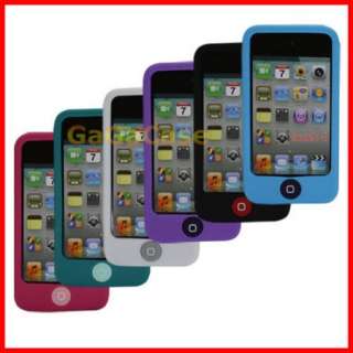 17X iPod Touch 4 Accessories Bundle, Silicone Cases,Soft Pouch, Home 