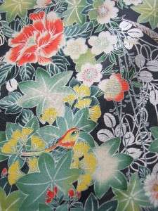 RJR Hanayume Bird Leaf Cherry Blossom Asian Fabric Yard  