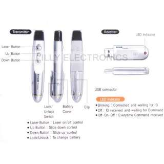 Wireless USB Remote PPT Presentation Laser Pointer Pen with Memory 2GB