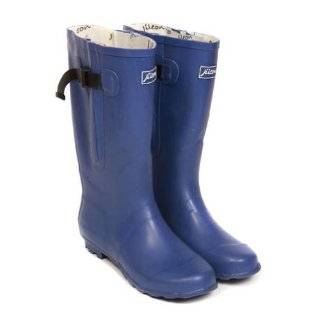 Extra Wide Calf Womens Rubber Rain Boots: Up to 20 Inch Calf   Blue