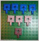 8x LEGO Mixed BLUE GRAY Modified 2x2 with PIN & AXLE Hole BRICK SET 