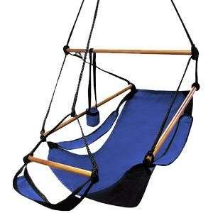  NEPTUNE OUTDOOR HANGING AIR CHAIR HAMMOCK PORCH SWING BLUE 