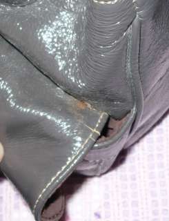 LIZ CLAIBORNE GREY 2 HANDLE MULTI POCKET HANDBAG WOMENS PURSE BAG USED 