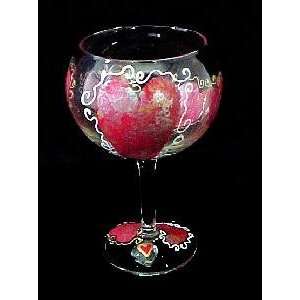  Hearts of Fire Design   Goblet   12.5 oz. Sports 