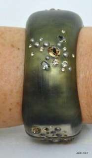 New ALEXIS BITTAR Lucite Crystal Cuff Bracelet SALE  