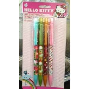  HELLO KITTY Mechanical Pencils Set of 4 Pieces Sanrio 