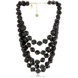 Kate Spade New York Cut To The Chase Black Bib Necklace