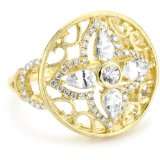 katie decker elizabeth 18k white sapphire and diamond ring size 7 $ 