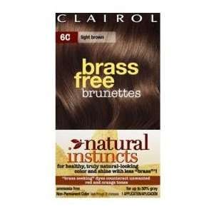  Clairol Natural Instincts #6C Brass Free Light Brown Kit 