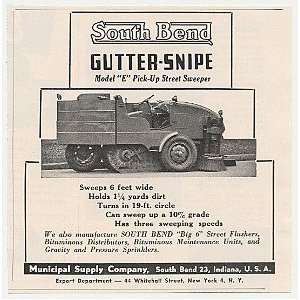  1950 South Bend Gutter Snipe Model E Street Sweeper Print 