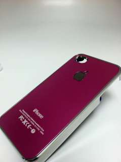  Aluminum Metal Hard Polished Back Plate Case For Apple iPhone 4 4G 4S