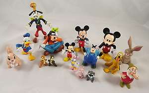 Disney Characters Pvc Lot Cake Topper Mickey Goofy Chip Dale Shyster 
