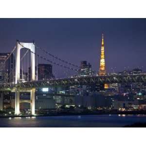  Rainbow Bridge and Tokyo Bay from Odaiba, Tokyo, Japan 