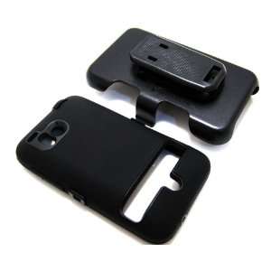  Case Cover and Belt Clip Holster, Black Silicone and Black Inner 