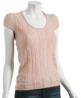 Design History light pink cashmere cable sweater  BLUEFLY up to 70% 