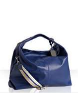  Furla china blue pebble leather Elisabeth large shoulder bag at
