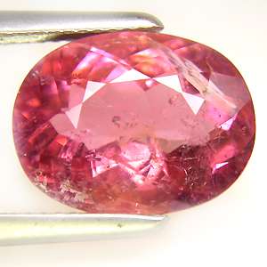 Huge 7.10Ct.Rare Natural Oval Moza Pink Tourmaline Gems  