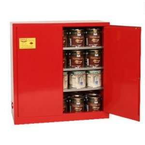     Ink And Paint Safety Storage Cabinet 40 Gallon   Red Manual Doors