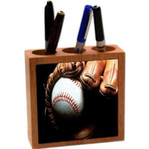  Rikki KnightTM Baseball with Glove Design 5 Inch Tile 