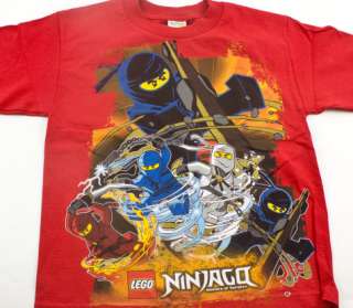 LEGO Ninja NINJAGO Boys T SHIRT Sz S 8 M 10/12 L 14/16 XL 18/20 Kids 