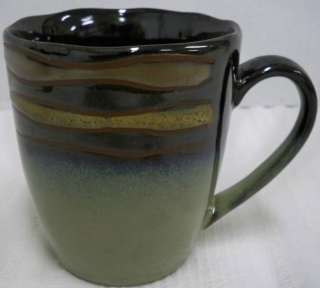 Noble Excellence Waves Stoneware 1 Coffee Mug Cup Large  