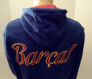 FC Barcelona Soccer Blue Hoodie Jacket Football New FCB XLarge XL 